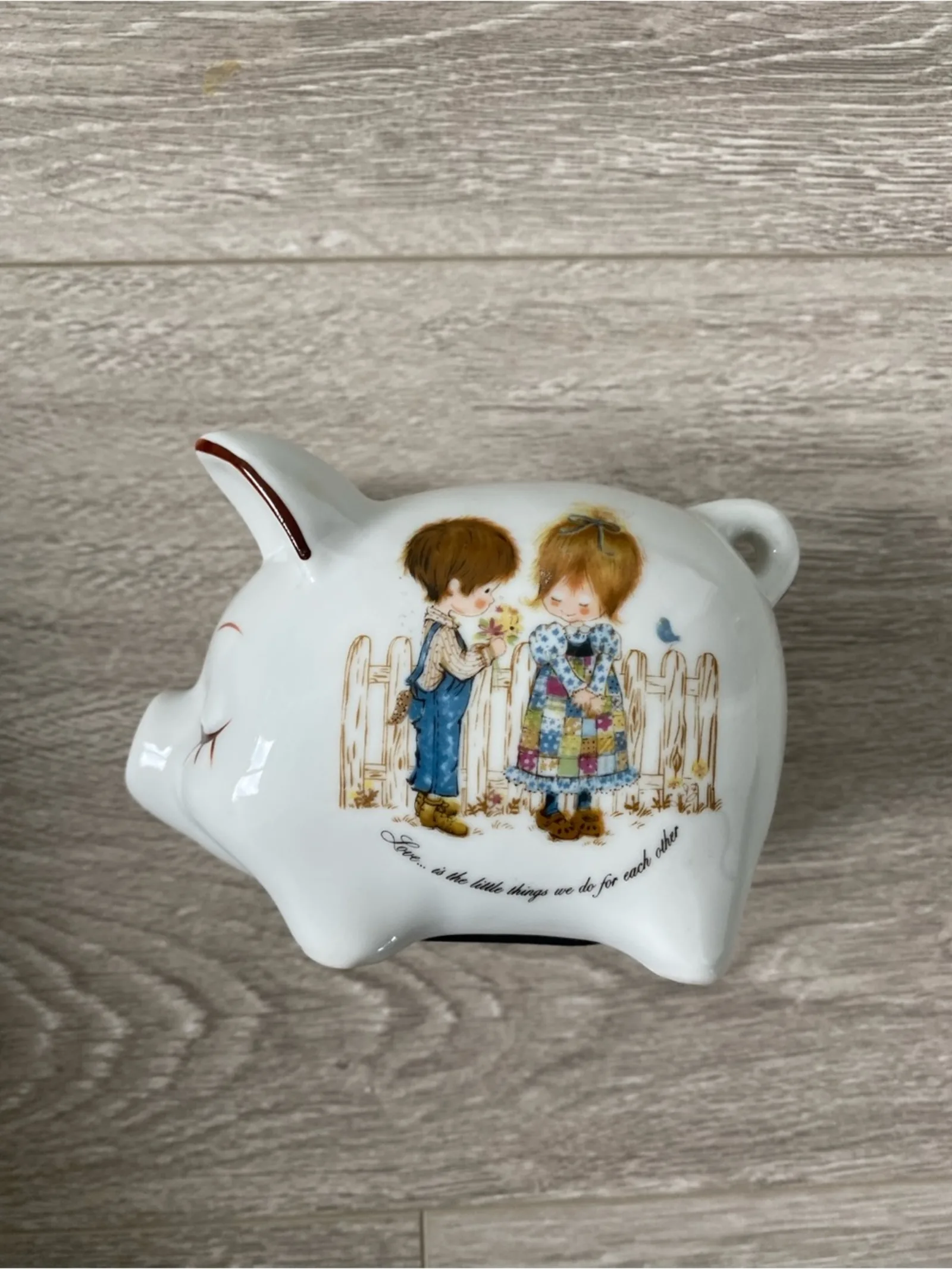 Vintage 1970s ceramic Petticoats and Pantaloons piggy bank