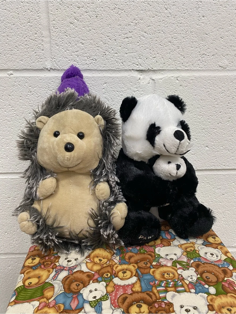 Set Of 2 - Purdys Chocolatier Holly Jolly Philbert Plushie And Panda Mama Baby