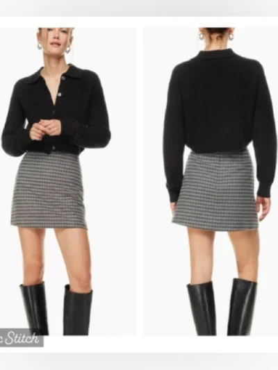 Size 6 Aritzia Wilfred Wool Cashmere Blend Mini Skirt