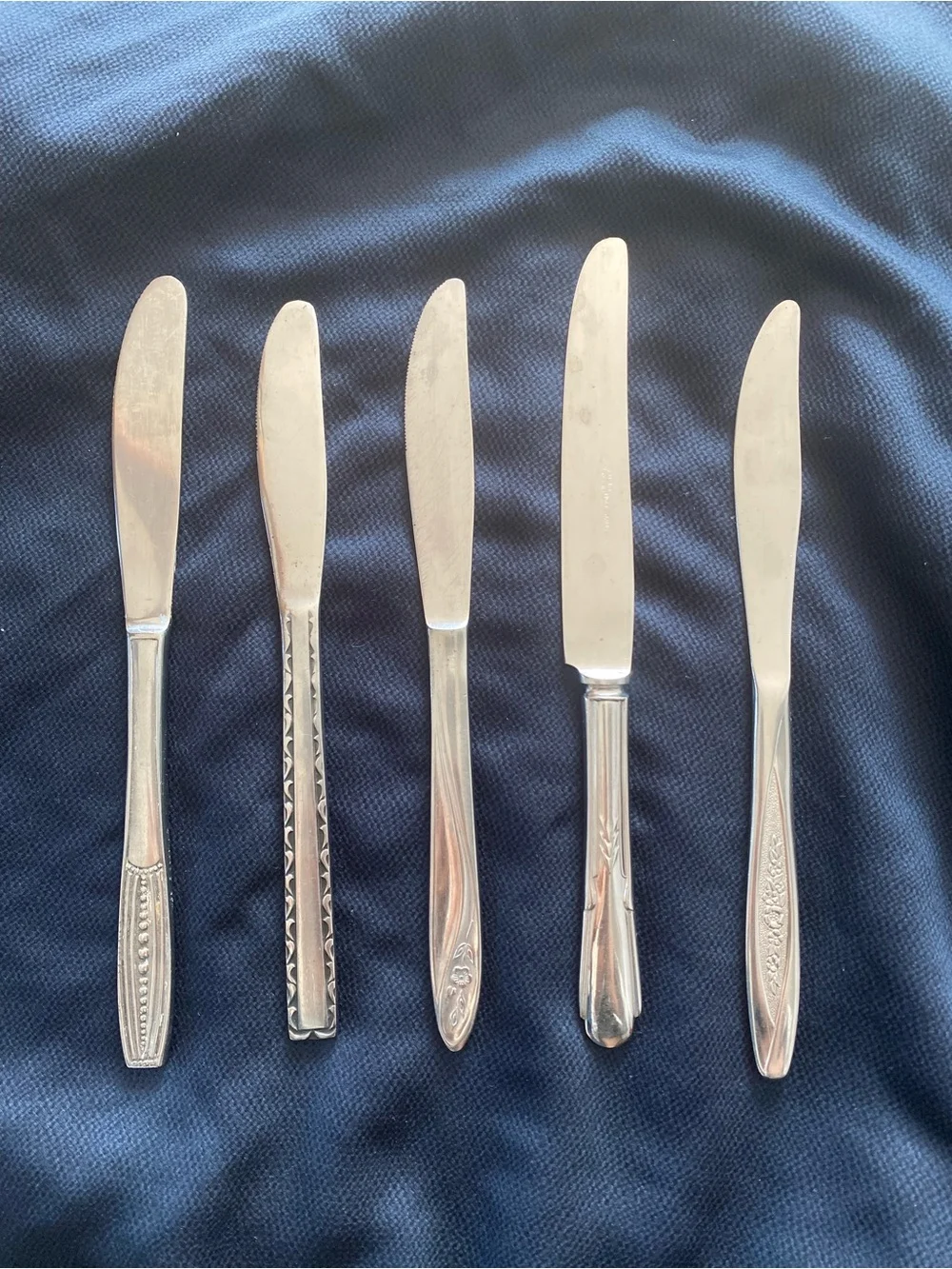 Knife Set – 5 Assorted Table Knives | Eclectic Cottage Tableware