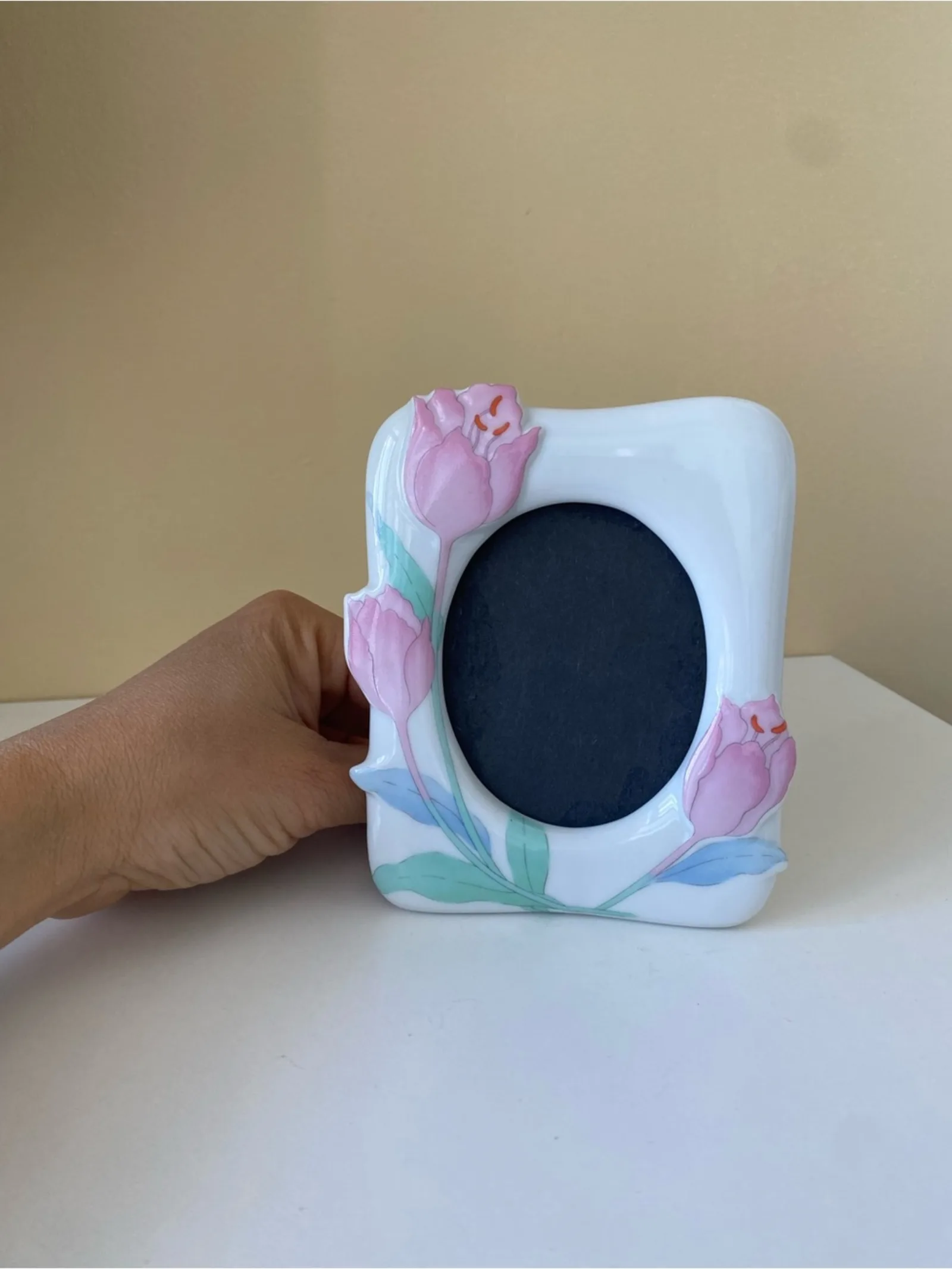 Vintage Japanese porcelain picture frame