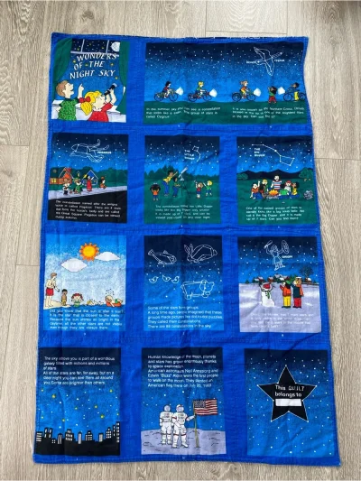 Wonders Of The Night Sky Kids Quilt Blanket