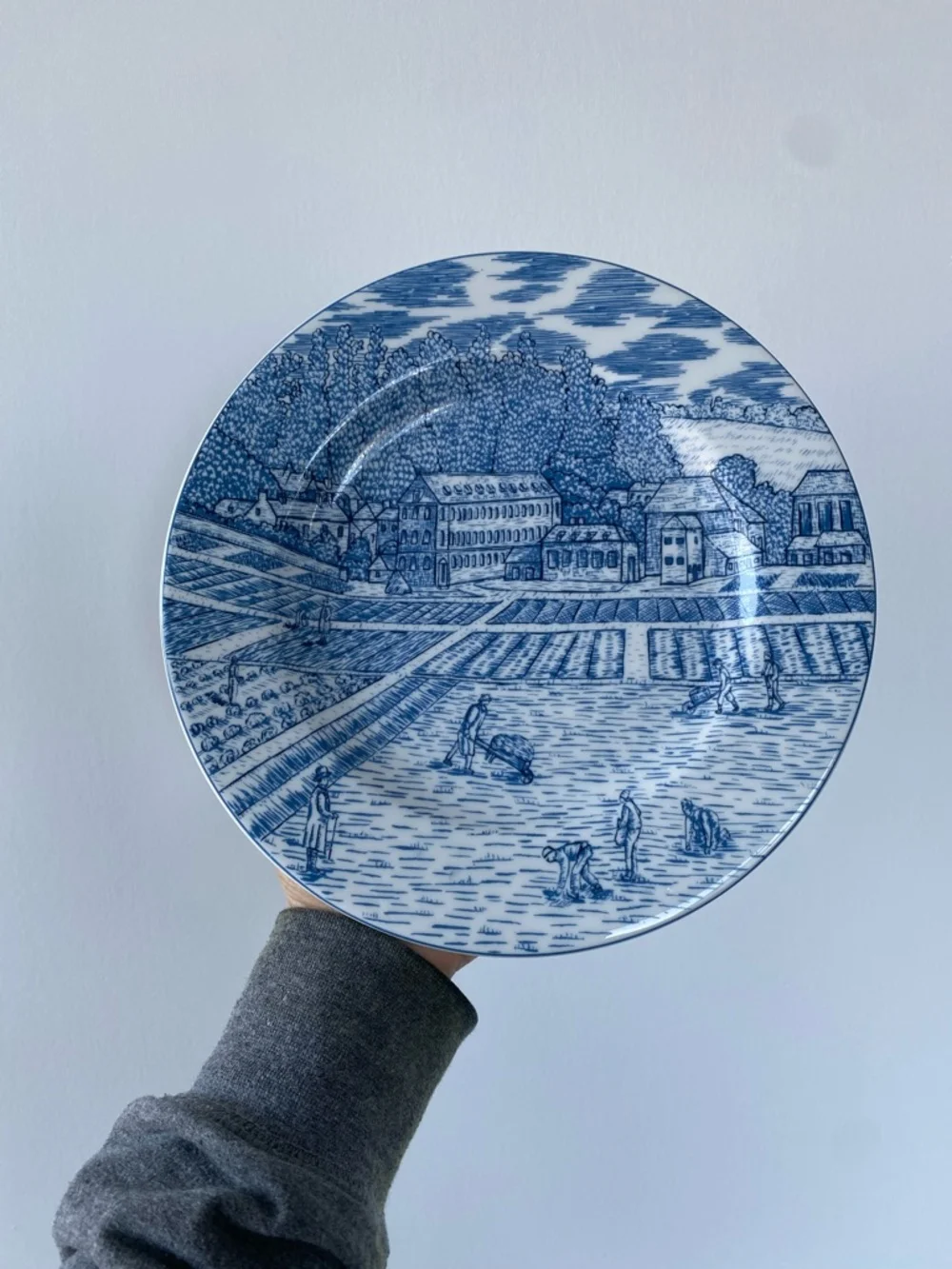 American Atelier Blue Toile Plate