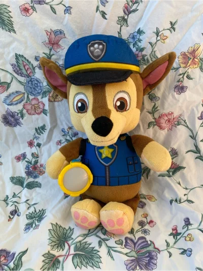 Big Paw Patrol Chase Plush Toy - Blue And Brown Plush Officer