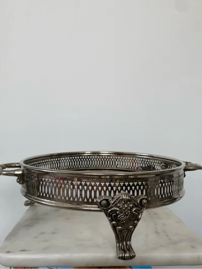 Silver Plated Metal Casserole Dish Holder