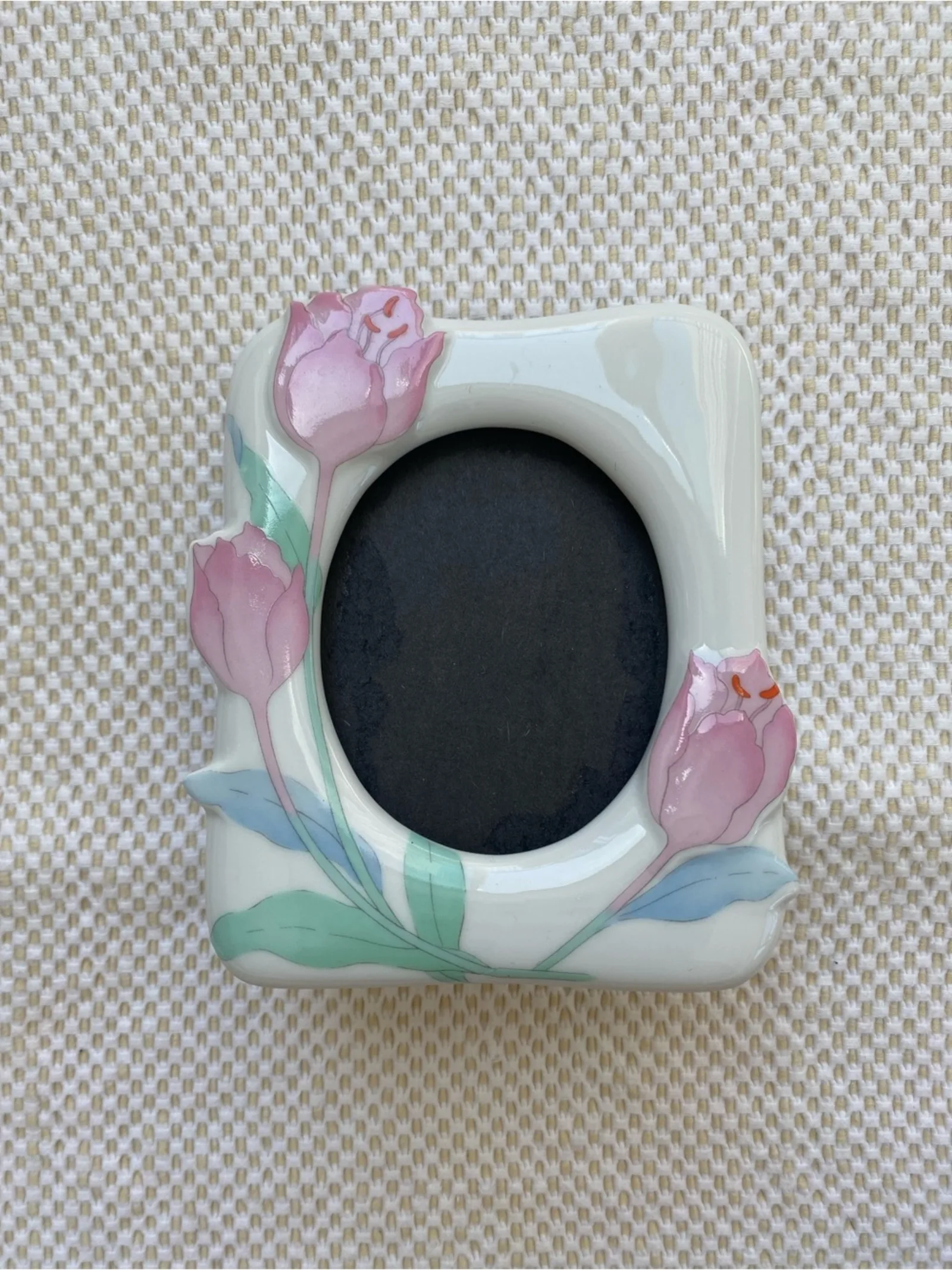 Japan Pink Tulip Ceramic Photo Frame