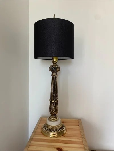 Stunning Lamp - Brass Marble