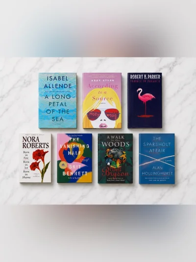 Set Of 7 Assorted Hardcover Novels - Colorful Cover Collection