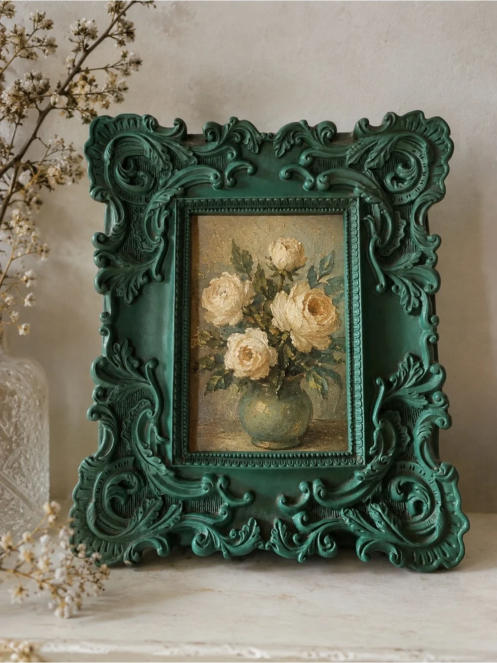 ✨ Ornate Emerald Green Baroque Picture Frame