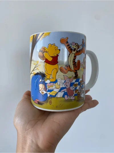 Disney Winnie The Pooh Picnic Mug Ceramic Coffee Cup Tigger Eeyore