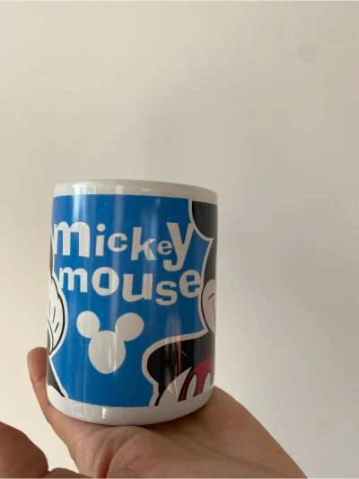Disney Mickey Mouse Color Block Ceramic Mug With Shaped Handle
