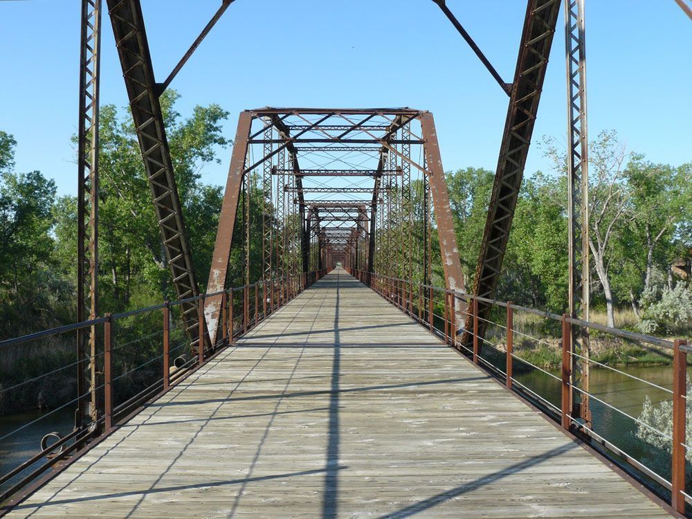 Former US60 bridge over Canadian River, north Texas