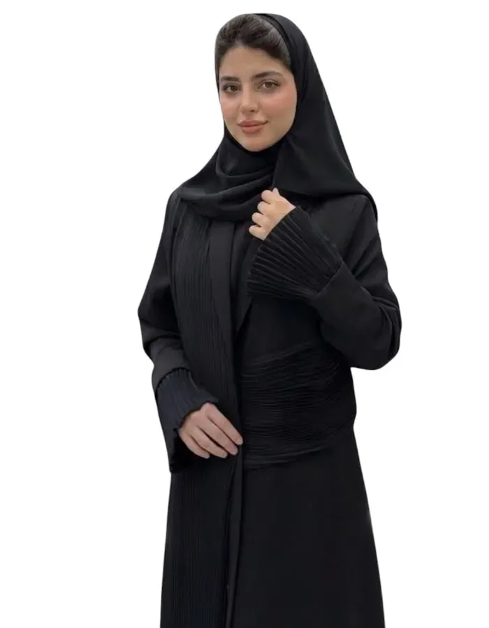 عباية جمانه بليزر بقماش سيراميك وتدخيل كسرات
