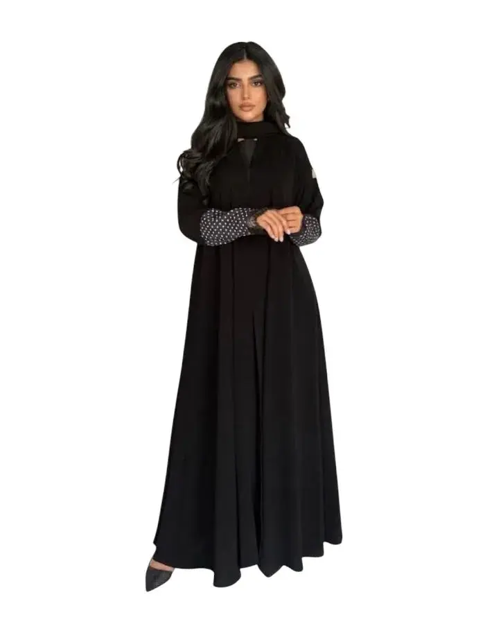عباية صوفيا كم منقط مع دانتيل