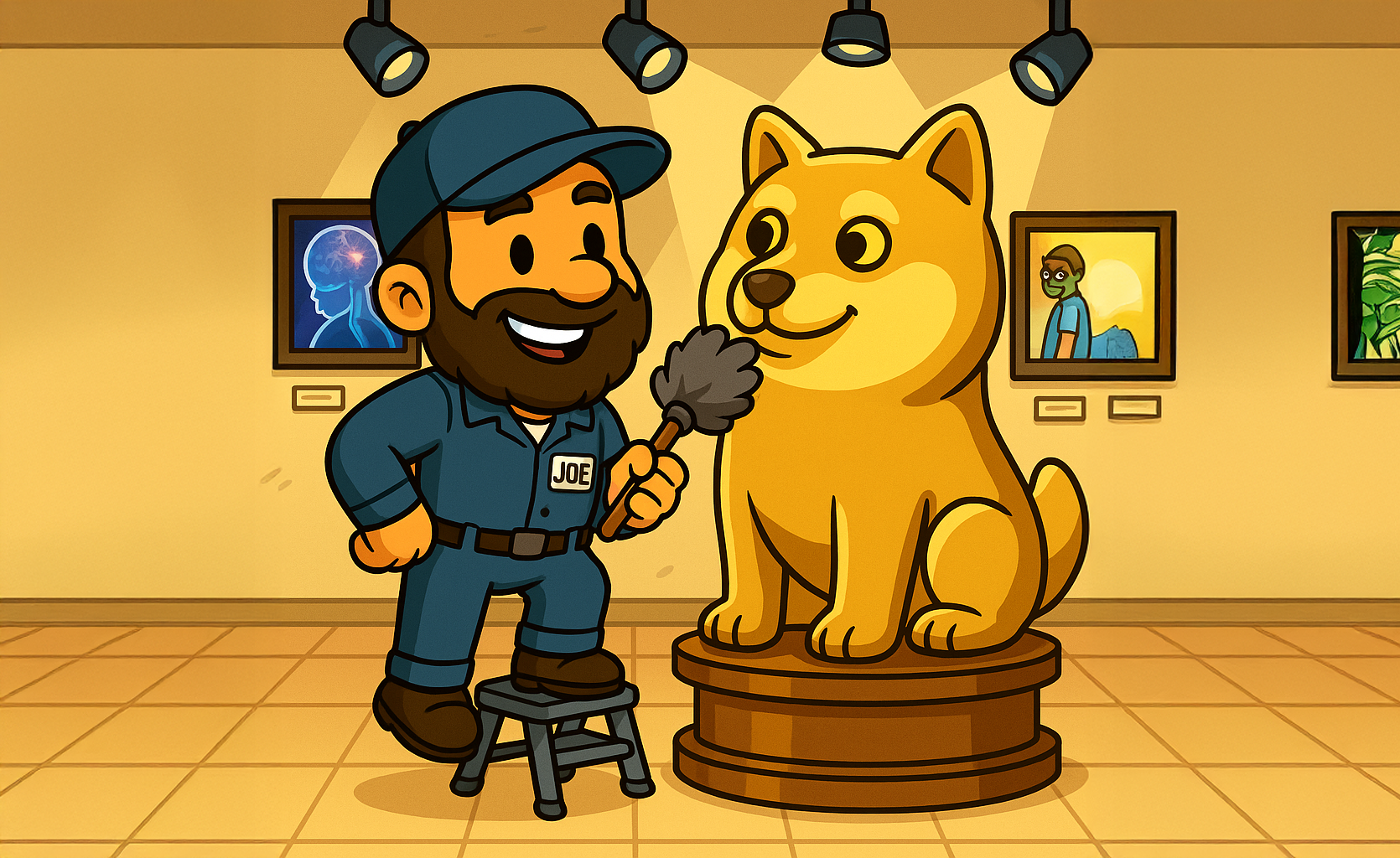 Sanctified Doge Museum Statue