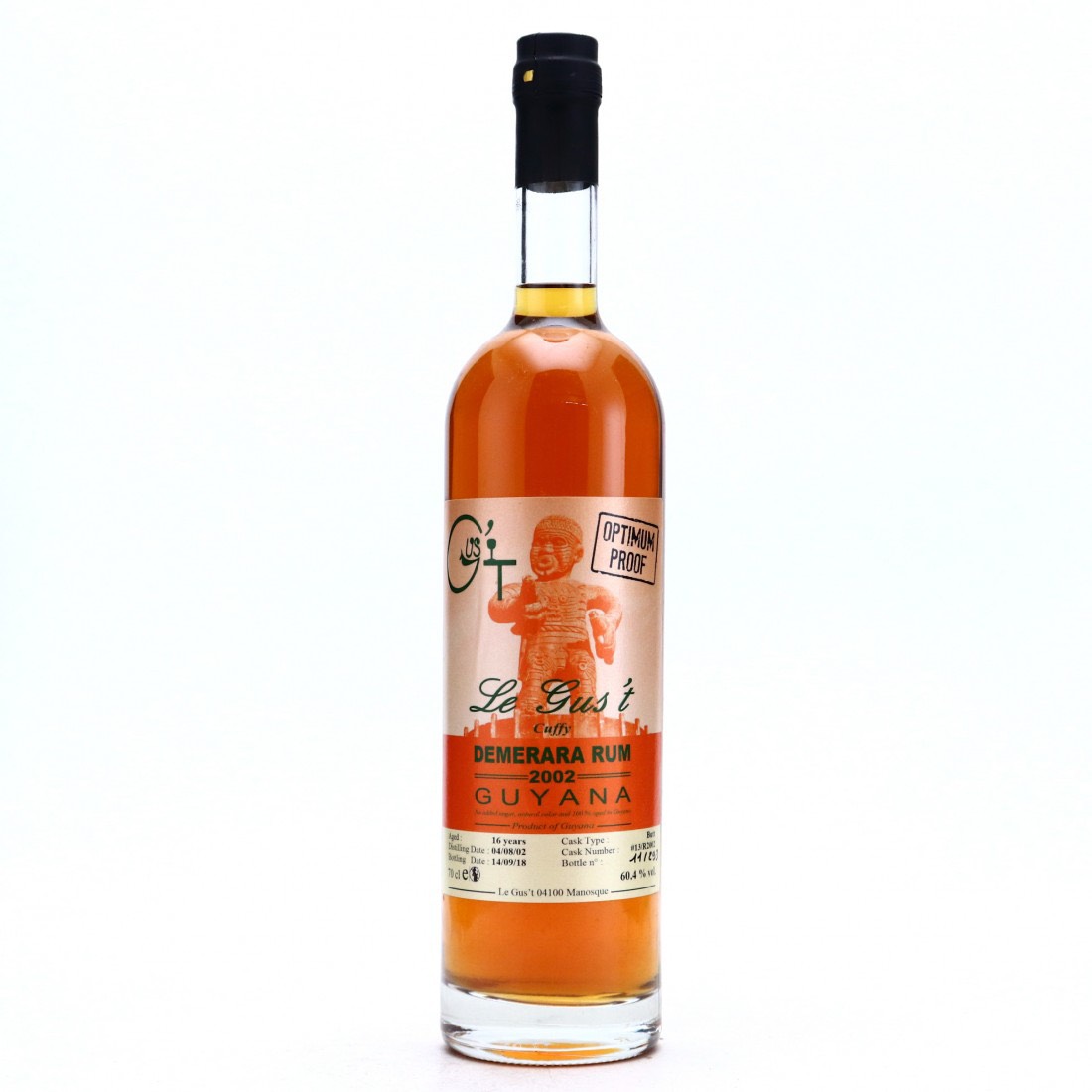 Bottle image of Demerara Rum Cuffy Optimum Proof