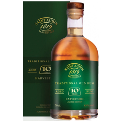 Image of the front of the bottle of the rum 10 ans