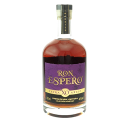 Image of the front of the bottle of the rum Ron Espero XO Extra Añejo