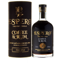 Image of the front of the bottle of the rum Ron Espero Liqueur Creole Coffee & Rum
