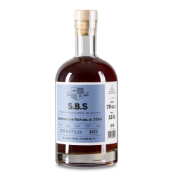 Image of the front of the bottle of the rum S.B.S Dominican Republic