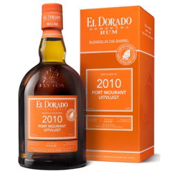 Image of the front of the bottle of the rum El Dorado Blended In The Barrel PM ICBU
