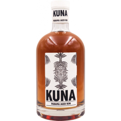 Image of the front of the bottle of the rum Kuna Panama Aged Ron