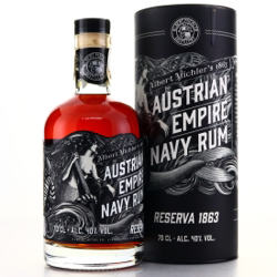 Image of the front of the bottle of the rum Austrian Empire Navy Rum Reserve 1863