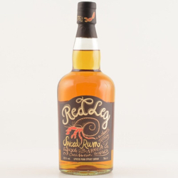 Image of the front of the bottle of the rum Red Leg Spiced Rum
