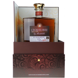 Image of the front of the bottle of the rum Montebello L’Équilibre