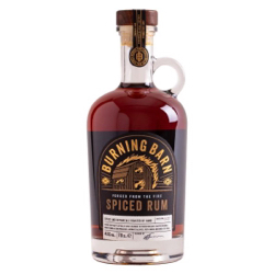 Image of the front of the bottle of the rum Burning Barn Spiced Rum