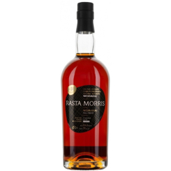 Image of the front of the bottle of the rum Rasta Morris