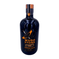 Image of the front of the bottle of the rum Schwarzwald Rum Wood stork