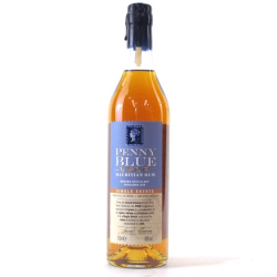 Image of the front of the bottle of the rum Penny Blue VSOP