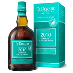 Image of the front of the bottle of the rum El Dorado Blended In The Barrel SV PM
