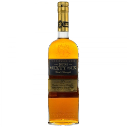 Image of the front of the bottle of the rum Sixty Six