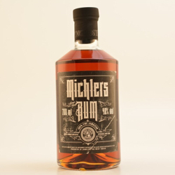 Image of the front of the bottle of the rum Michlers Rum Jamaica Dark