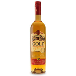 Image of the front of the bottle of the rum Rum-Bar Gold