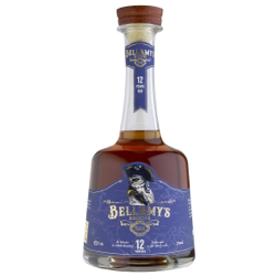 Image of the front of the bottle of the rum Bellamy‘s Reserve El Salvador 12 years old PX Sherry Cask Finish