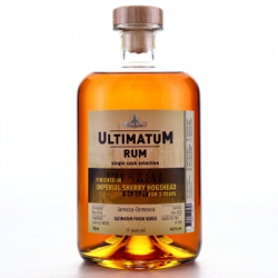 Image of the front of the bottle of the rum Ultimatum Rum Imperial Sherry Hogshead Finish