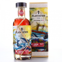 Image of the front of the bottle of the rum Plantation Extrême No. 4