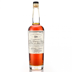 Image of the front of the bottle of the rum Distiller's Drawer #110 Queen's Share Bottled in Bond