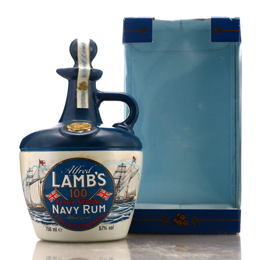 Alfred Lamb's Guyana 100 Navy Rum HMS Warrior 1980s 57% 750ml