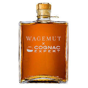 Image of the front of the bottle of the rum Wagemut x Cognac Expert