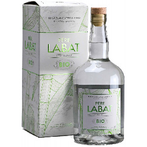 Image of the front of the bottle of the rum Père Labat BIO Blanc