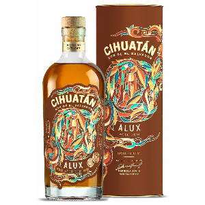 Image of the front of the bottle of the rum Cihuatán Alux Aged Rum