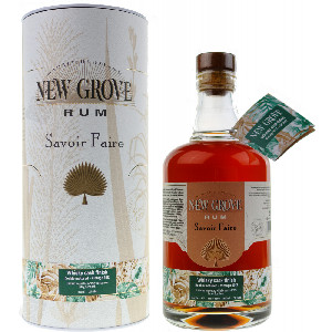 Image of the front of the bottle of the rum New Grove Savoir-Faire (Islay Whisky cask finish)