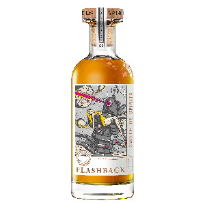 Image of the front of the bottle of the rum Flashback