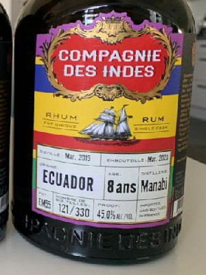 Photo of the rum Ecuador taken from user crazyforgoodbooze