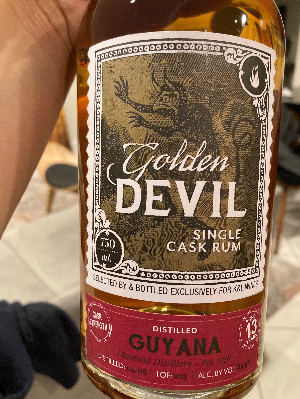 Photo of the rum Golden Devil Guyana (K&L Wines) taken from user Kayla Roy