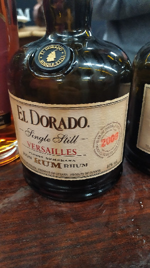 Photo of the rum El Dorado Single Still Versailles taken from user Rodolphe